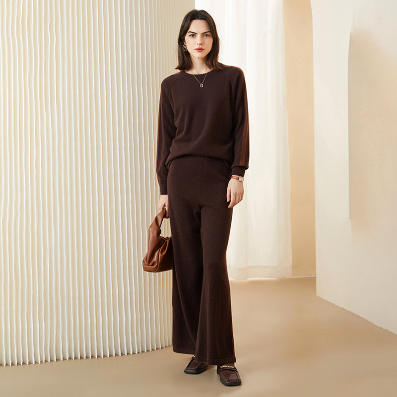 Two-piece Casual Cashmere Suit REAL SILK LIFE