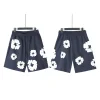 Unisex Denim Tears Classic Printed Cotton Beach Shorts Pants