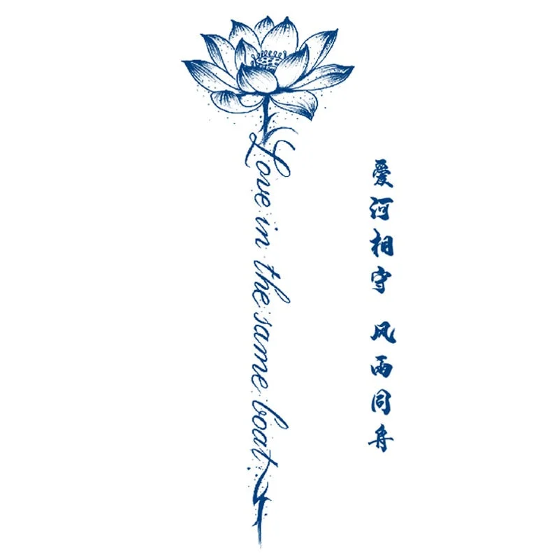 Semi-permanent Waterproof Temporary Tattoo Sexy flowers Body Art Tattoo Sticker Full Fake Tatoo Women Men