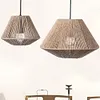 Woven Paper Rope Lamp Shade Simulation Rattan Light Shade for Living Room Hotel