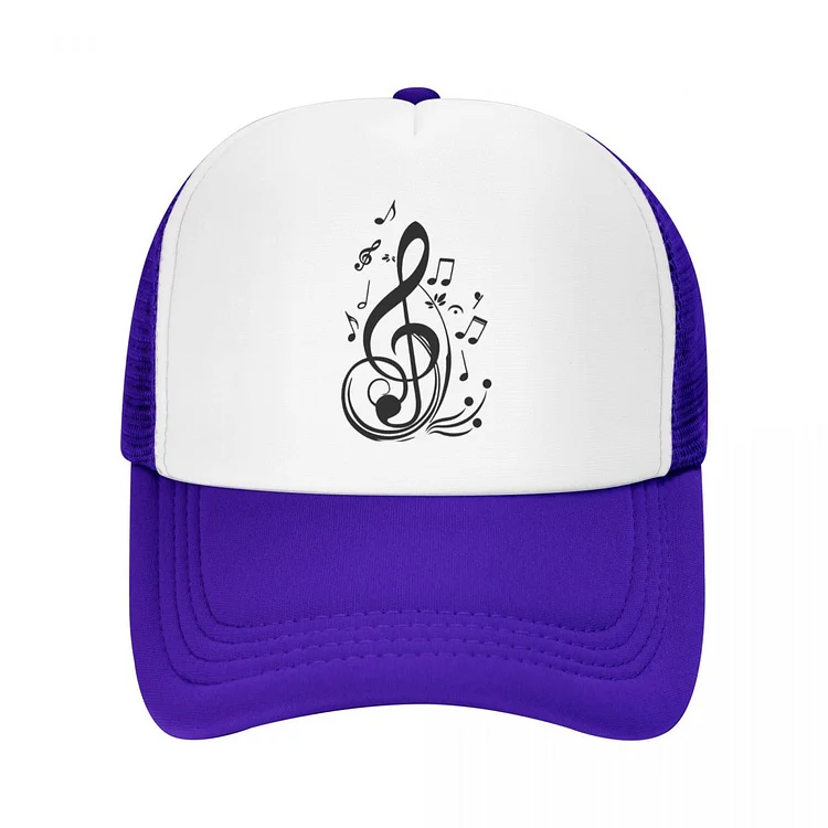 Punk Music Notes Trucker Hat Men Women Breathable Baseball Cap Summer Sports Hats Snapback Caps