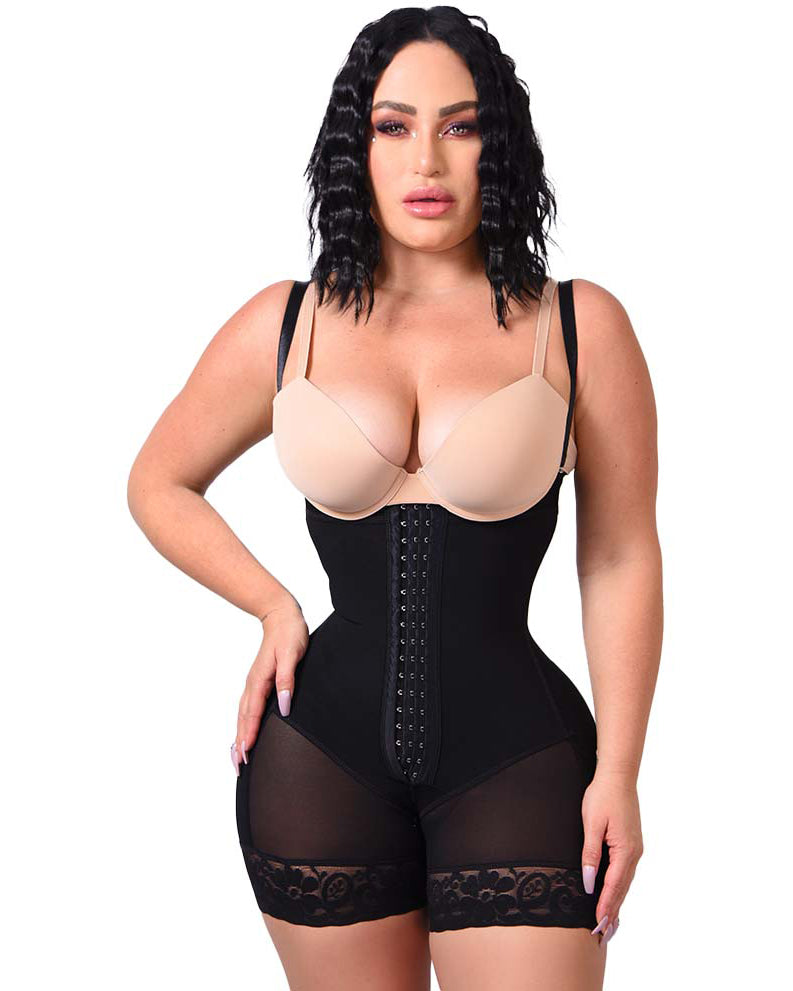 Shapewear for Women Tummy Control Body Shaper Butt Lifter Thigh Slimmer Faja Plus Size with Zipper Crotch 
