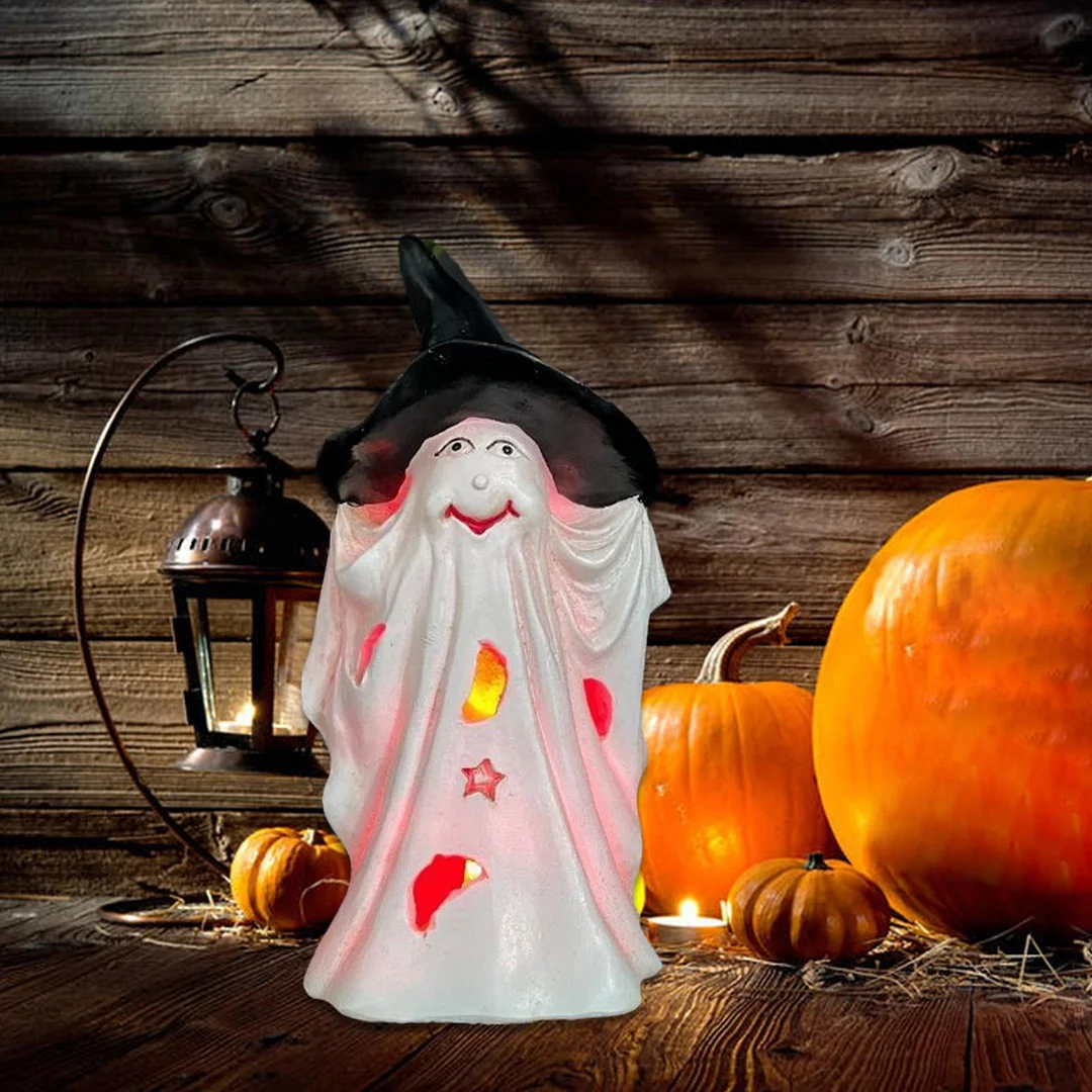 Halloween Ornament Garden Scary Ghost Statue Resin Patio Decoration