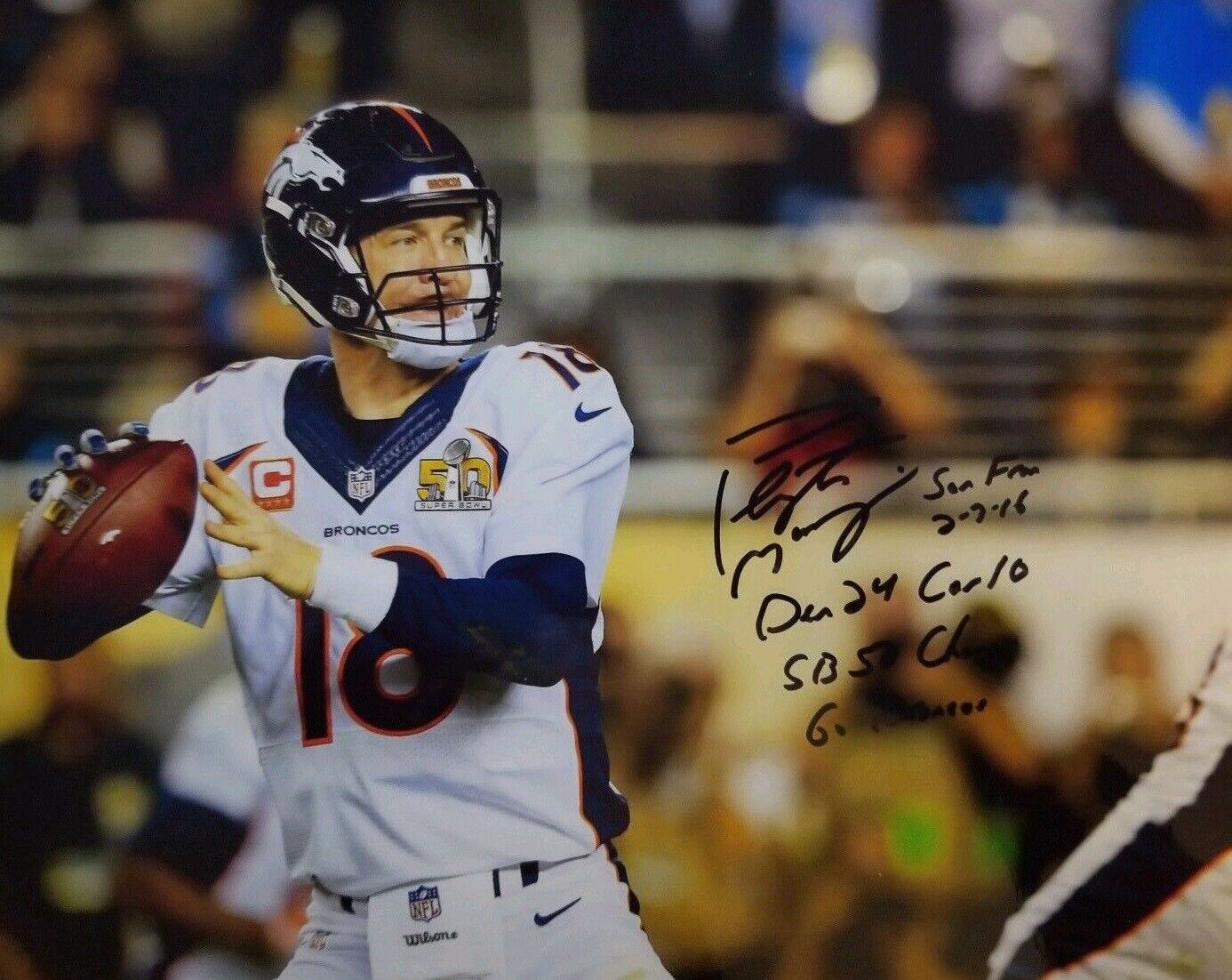 Peyton Manning Broncos Signed Autographed 8X10 Photo Poster painting REPRINT