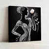 DIY Pearl Painting Silhouette Lady for Home Wall Decor with Frame(30*30cm)