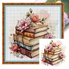 Flowers And Books-11CT Stamped Cross Stitch 40*40cm/15.75*15.75in