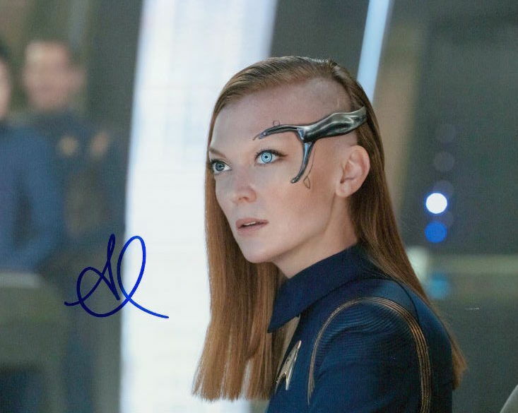 Emily Coutts as Lt. Keyla Det (Star Trek: Discovery) in-person signed 8x10 Photo Poster painting