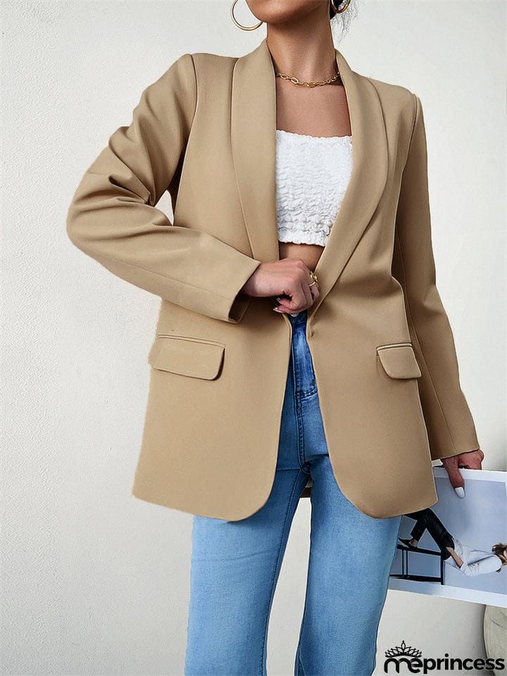 Temperament Open Front Office Blazer Coat for Lady