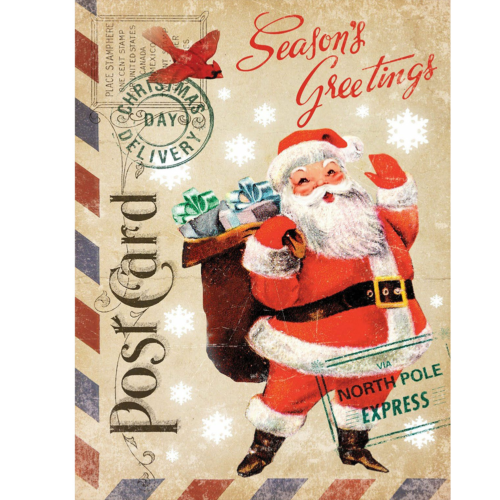 

Stamp Santa Claus - Round Drill Diamond Painting - 30*40CM, 501 Original