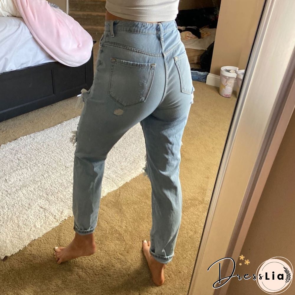 Wide Leg Straight Leg Jeans For Women Wq48