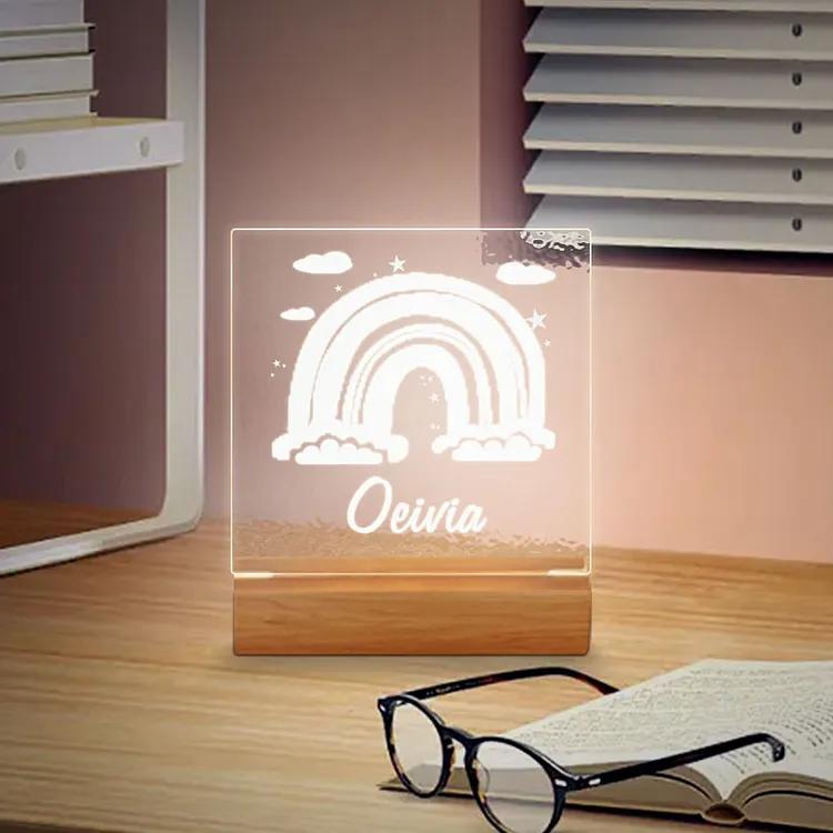 Lampe 3D LED Prénom Personnalisé – Décoration Chambre/bureau (USB, Multicolore, Télécommande)
