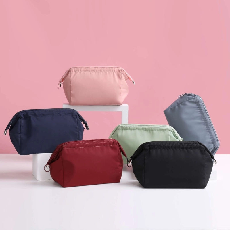 Ilikeit New Morandi Color Waterproof Cosmetic Bag Travel Portable Makeup Wash Bag Multi-functional Storage Bag