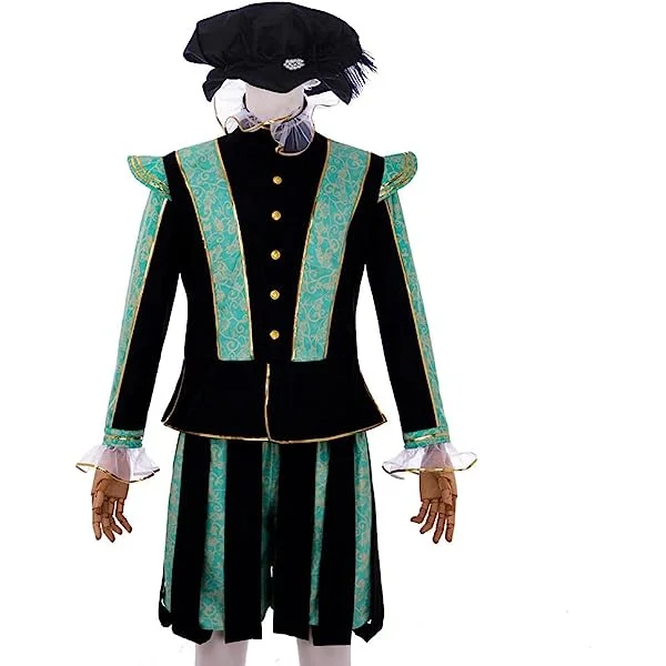 Men's Tudor Elizabethan Period Costume Court Noble Breeches Set Suit
