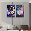 2Pcs/set Diamond Painting-DIY Full Round Drill Stars Moon(40*60CM)