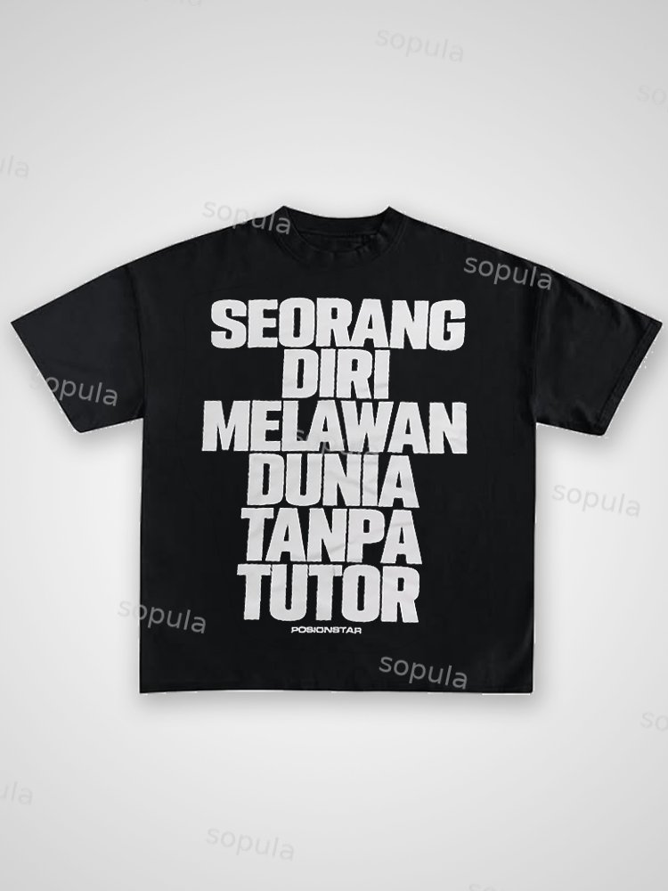 Posionstar- Melawan Dunia Boxy Fit Tshirt - SOPULA
