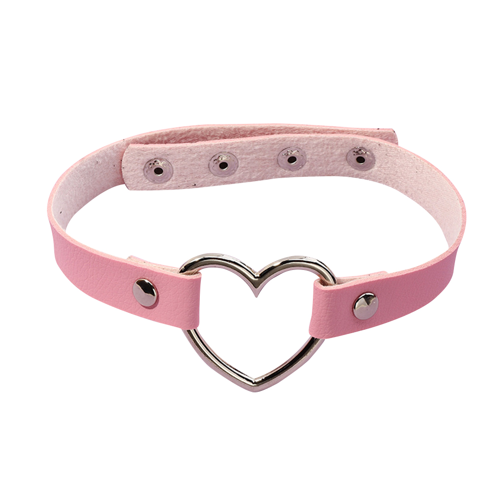 

Women Love Pendant Leather Neck Collar Rock Punk Choker Hip Hop Streetwear, 501 Original