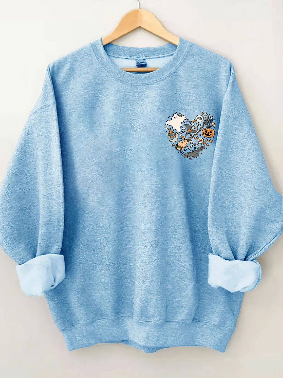 Ghost Outline Spooky Season Sweatshirt