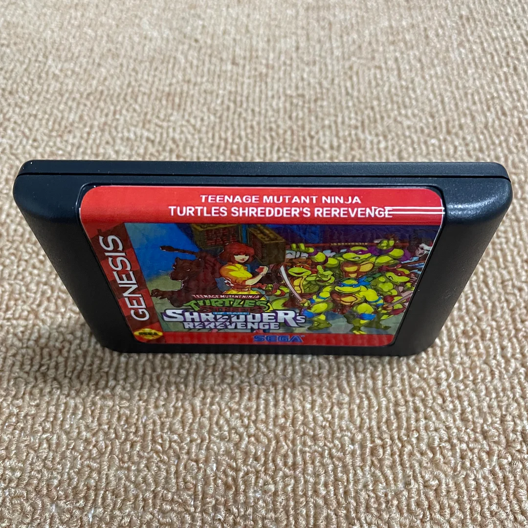 TEENAGE MUTANT NINJA TURTLES SHREDDER'S RE-REVENGE For SEGA Genesis & Mega Drive - 16 Bit Game Cartridge