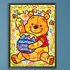 Winnie Pooh Glass Painting-Paint by Numbers Acrylic Painting 30*40CM