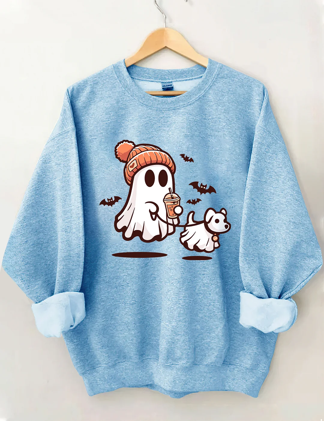 Ghost With Walking Dog Sweatshirt