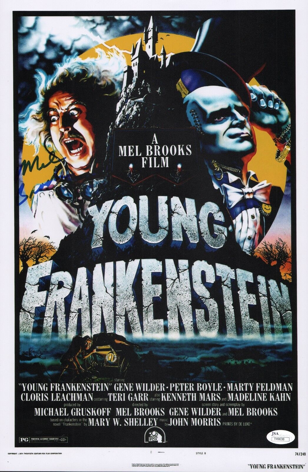 MEL BROOKS Authentic Hand-Signed ~YOUNG FRANKENSTEIN~ 11x17 Photo Poster painting (JSA COA) A