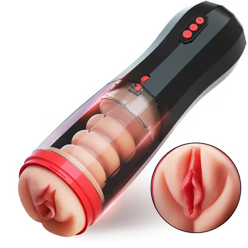  Lifelike Automatic 5 Thrusting 10 VibratingVocable Masturbation cup