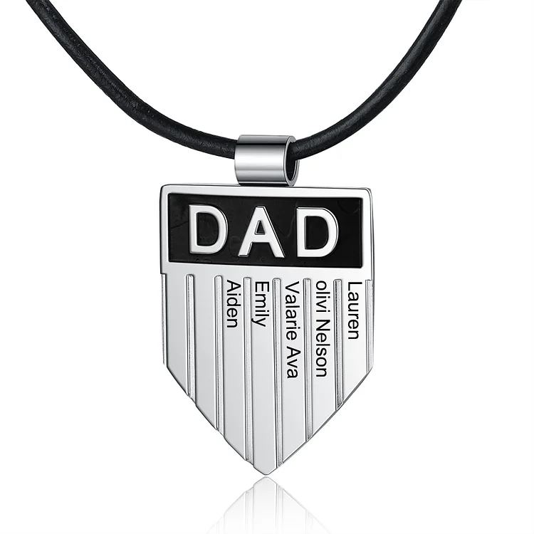 Personalized 5 names Men's Necklace
