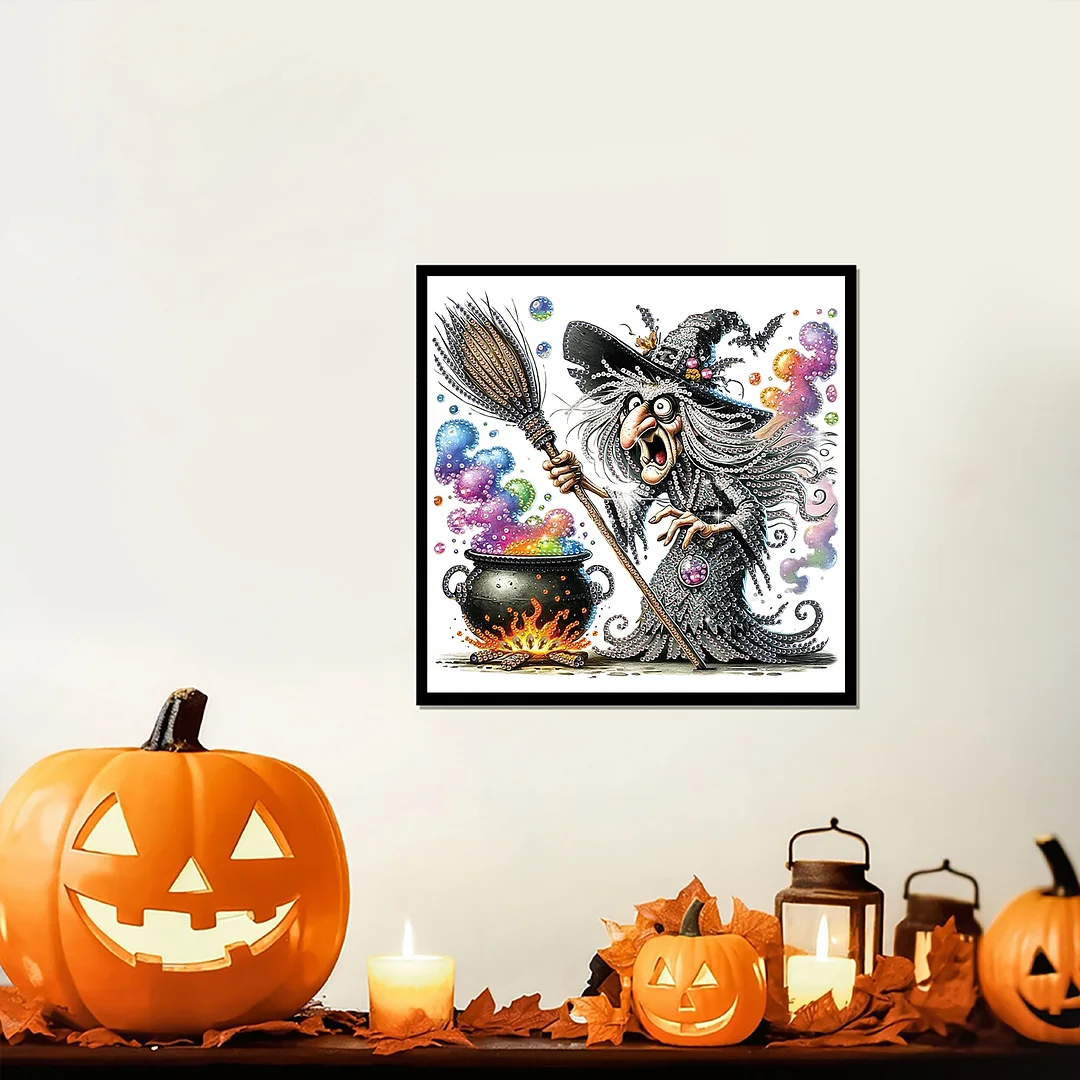 Diamond Painting - Partial Special Shaped Drill - Halloween Skull(Canvas|30*30cm)