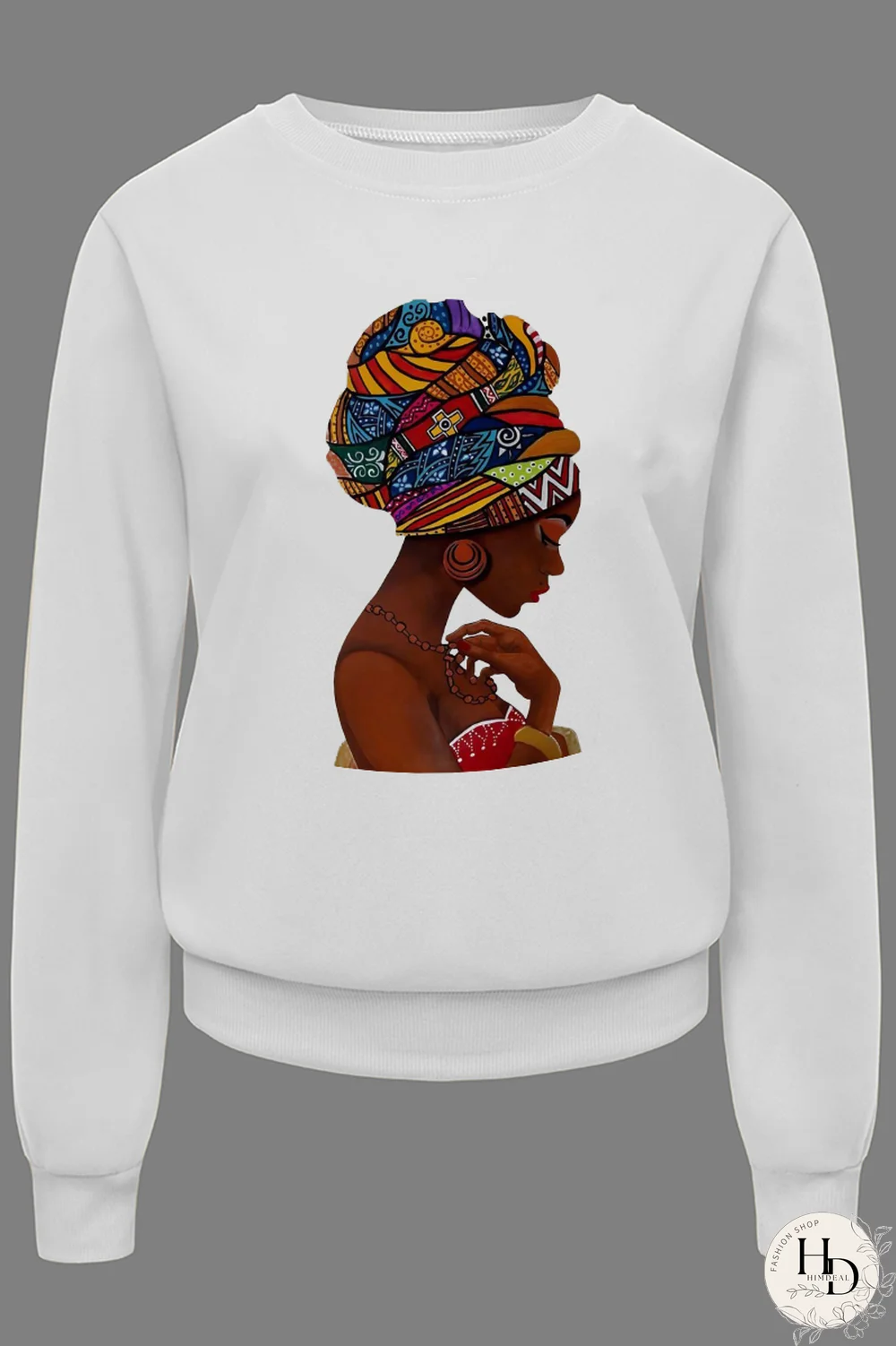 Black Fashion Casual Print Split Joint O Neck Tops