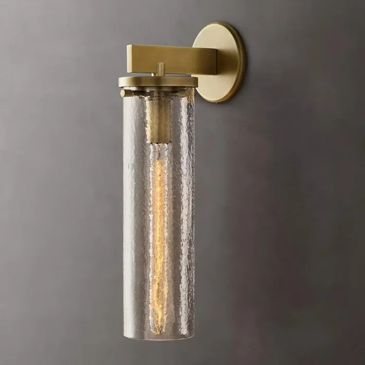 lambert Clear Glass Cylindrical Wall Sconce Modern Wall Lamp Vjlight