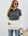 Zipper lapel blouse