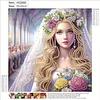 (Box Packaging)Diamond Painting-DIY Crystal Rhinestone Wedding Dress Girl