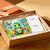 Turtle Diamond Art Monthly Flip Tabletop Calendar January 2027 - December 2028 Small Desktop Calendar Planner 24 Months for Living Room Bedroom Office Desk Gift Giving