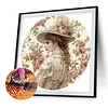 (40*40cm)Retro Girl - Full Round Drill Diamond Painting