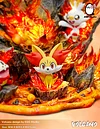 Fire Type Family with LED - Pokemon Resin Statue - EGGS Studios