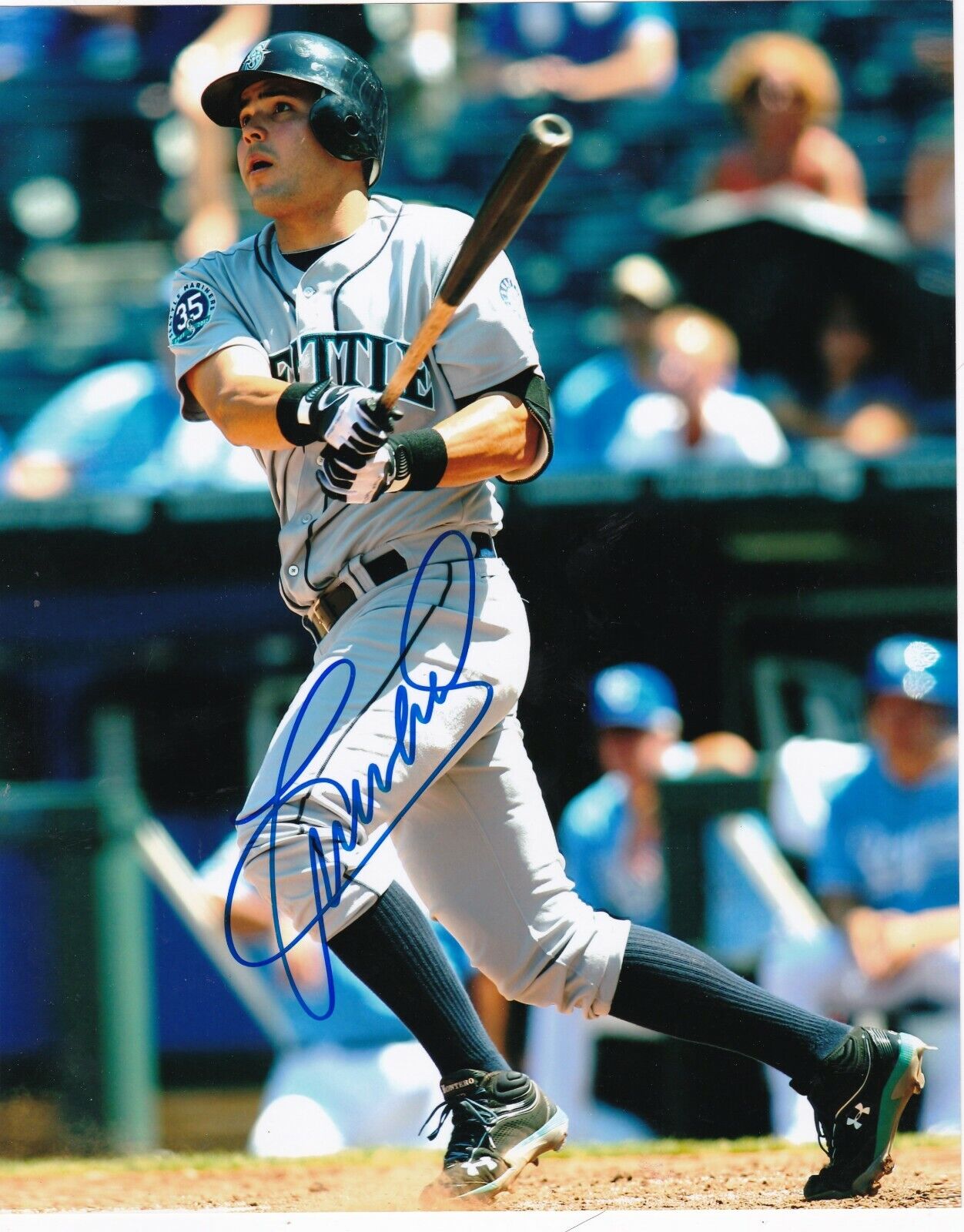 JESUS MONTERO SEATTLE MARINERS ACTION SIGNED 8x10