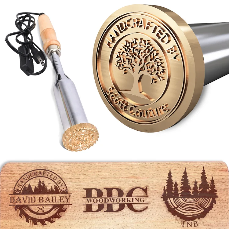 Custom Electric Branding Iron for Wood, Personalized Logo Metal Branding Iron for Wood Burning Stamp Leather Food, Personalized Gifts for Weddings Party & Handcrafted Design
