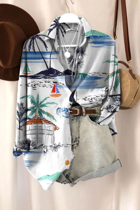 Women's Beach Hawaiian Island Vacation Travel Shirt socialshop