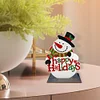 >SALE<2D Flat Wooden Xmas Snowman DIY Diamond Painting Desktop Decorations Home Decor