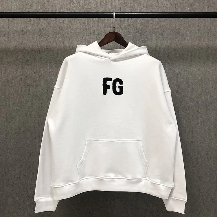 Fog Fear of God Essentials Hoodie Letter Embroidery Hoodie Terry Hooded Loose Pullover Sweatershirt