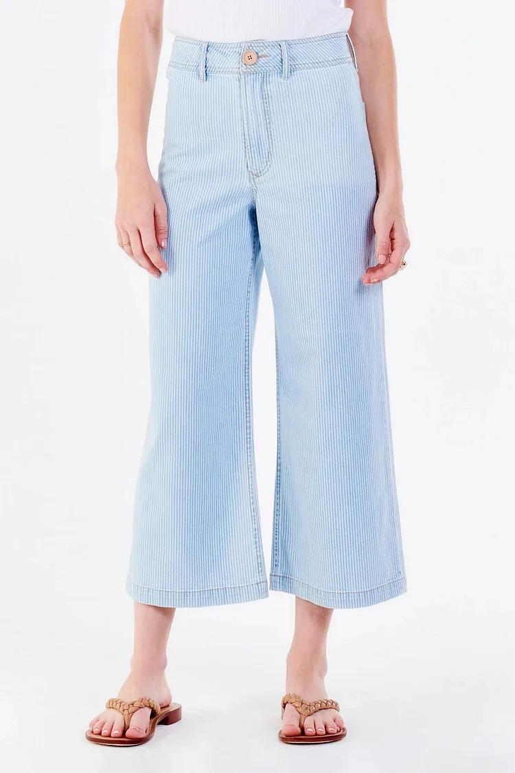 Audrey High Rise Cropped Wide Leg Pant