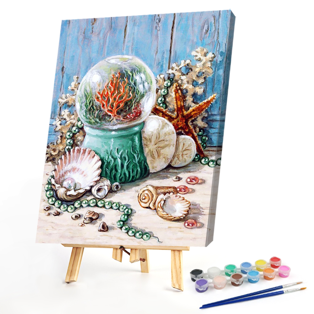 

40*50CM - Paint By Numbers - Ocean Crystal Ball, 501 Original