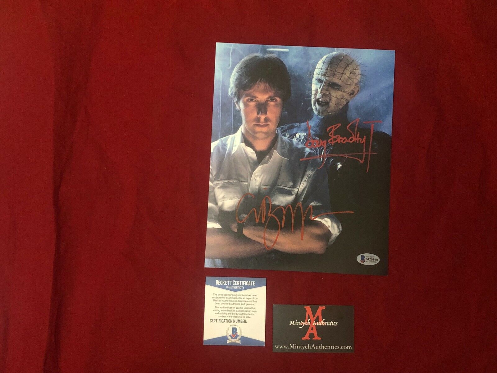 CLIVE BARKER & DOUG BRADLEY HELLRAISER AUTOGRAPHED SIGNED 8x10 Photo Poster painting! BECKETT