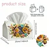 DIY Diamond Art Tissue Box Holder Flower Bee PU Leather Diamond Art Desktop Organizer Resin Rhinestone Storage Organizers Gem Art Home Office Decor Craft Gift