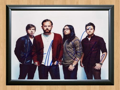 Kings Of Leon Band Signed Autographed Photo Poster painting Poster Print Memorabilia A3 Size 11.7x16.5