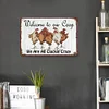 Farm Chicken Welcome To Our Coop We Are All Cluckin Crazy - Metal Tin Signs(8*12Inch/12*16Inch) - Animal