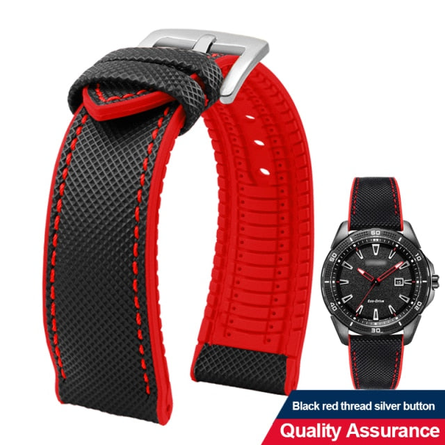 Breathable Rubber Canvas Watch Strap San Martin Watch san martin watchSan Martin Watch