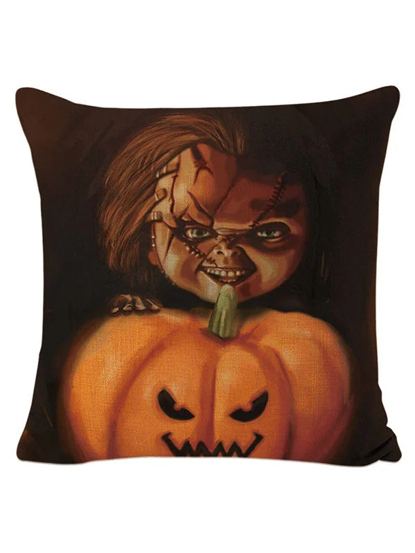Horror Child's Play Halloween Throw Pillow Cover-elleschic