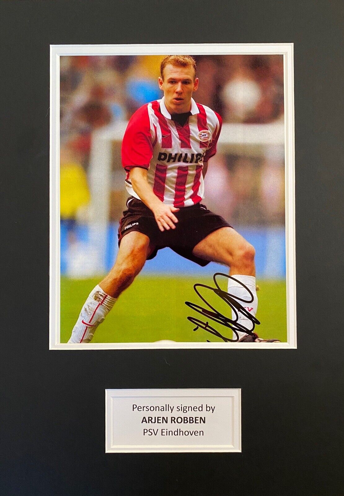 Arjen Robben Hand Signed PSV Photo Poster painting In 16x12 Mount Display - Chelsea, Bayern