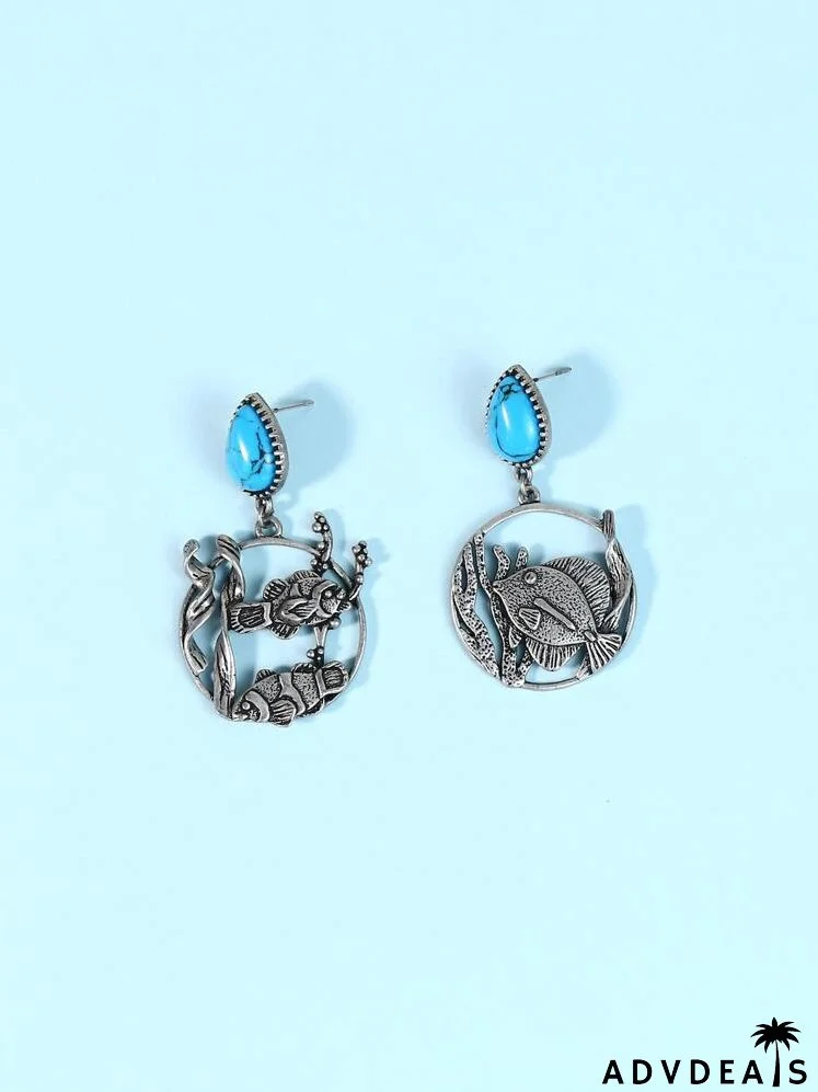 Fish Decor Drop Earrings